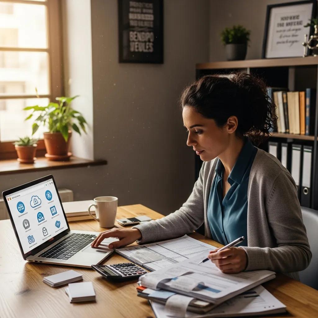 Small business owner analyzing cost savings from cloud migration