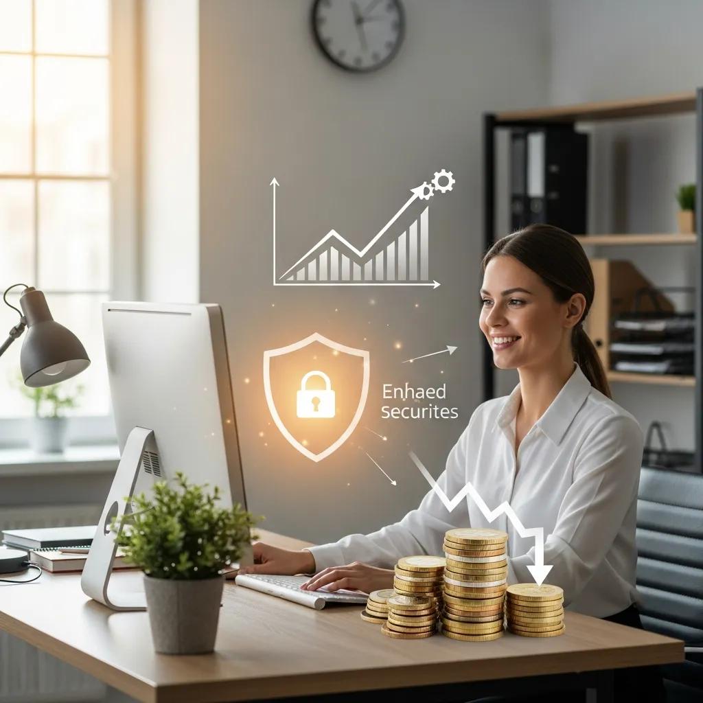 Small business owner benefiting from Managed IT Services, highlighting security, cost savings, and productivity